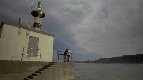 Lighthouse San Esteban Stock Footage 142708223