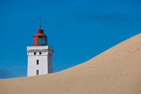 Lighthouse on a Sand Dune Stock Photos
