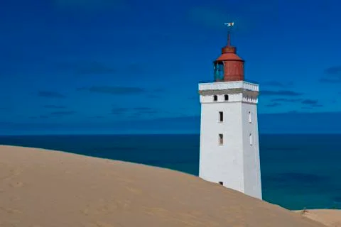 Lighthouse on a Sand Dune Stock Photos