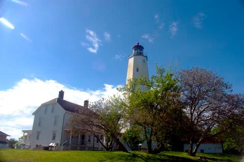 Lighthouse at Sandy Hook, New Jersey -07 Stock Photos
