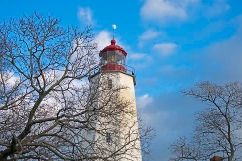 Lighthouse at Sandy Hook, New Jersey -19 Stock Photos