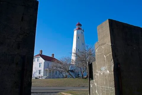 Lighthouse at Sandy Hook, New Jersey -26 Stock Photos