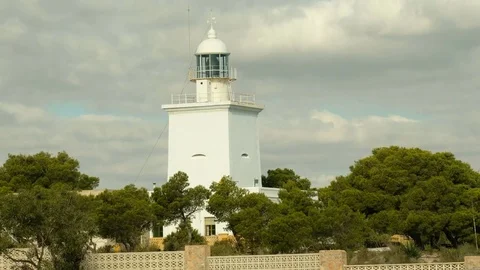 Lighthouse santa pola Stock Footage 83431367
