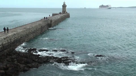Lighthouse at the sea 動画素材 38046381