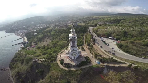 Lighthouse by the sea Vídeos de archivo 51913511