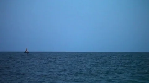 A lighthouse into sea Vídeo Stock 74206382
