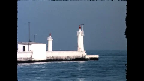 Lighthouse by the Sea Stock Footage 277585200