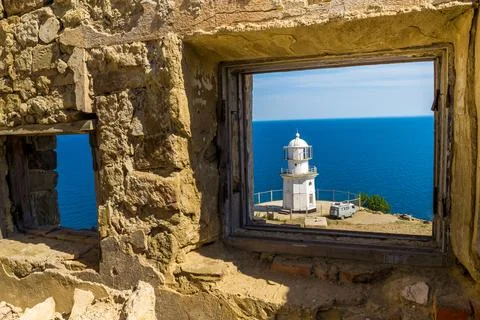 Lighthouse by the sea Stock-Fotos