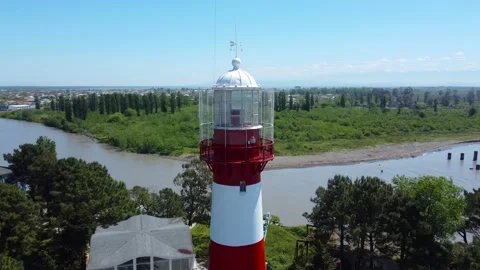 Lighthouse on the seaside Stock Footage 168619558