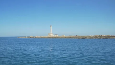 Lighthouse seen the boat Stock Footage 71342600