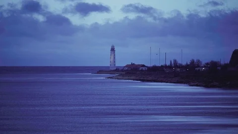 Lighthouse in Sevastopol, Crimea Stock Footage 106684073