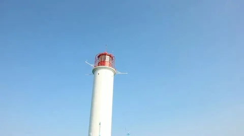 Lighthouse shot from the yacht Vídeo Stock 12114906