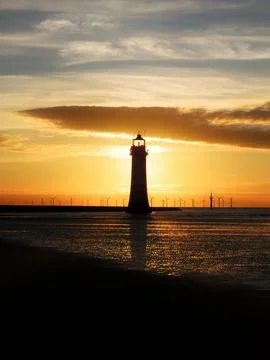 Lighthouse Silhouette Stock Photos