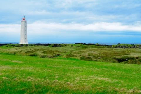 Lighthouse in the Snaefellsnes peninsula Stock Photos