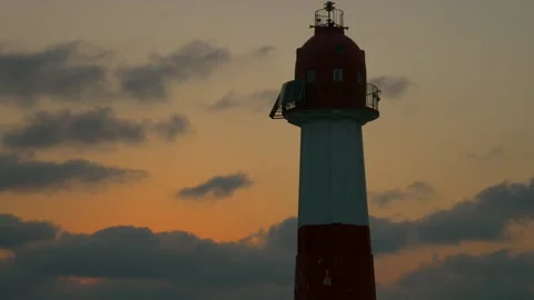 Lighthouse in Sochi at sunset Stock Footage 226259439