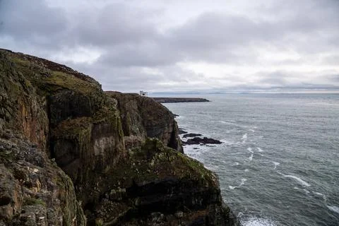 Lighthouse South Stack Lighthouse, Anglesey, Wales, UK Stock Photos