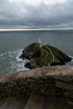 Lighthouse South Stack Lighthouse, Anglesey, Wales, UK Stock Photos