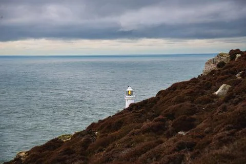 Lighthouse South Stack Lighthouse, Anglesey, Wales, UK Stock Photos