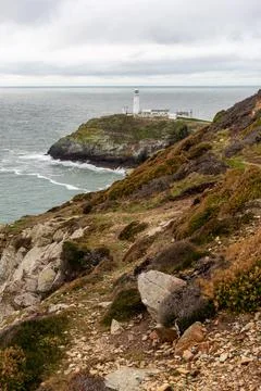 Lighthouse South Stack Lighthouse, Anglesey, Wales, UK Stock-Fotos