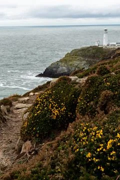Lighthouse South Stack Lighthouse, Anglesey, Wales, UK Foto stock