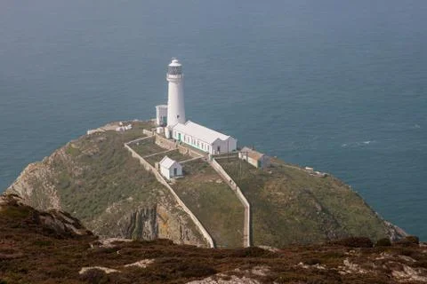 The lighthouse at south stack Stock Photos