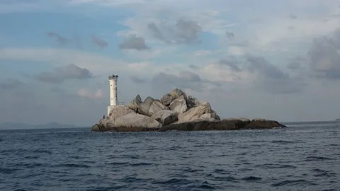 Lighthouse,  Straits of Malacca, Malaysia Video stock 206585218