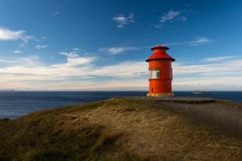 Lighthouse on Stykkishólmur Foto stock