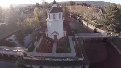 Lighthouse in suburban neighborhood Stock Footage 44189751