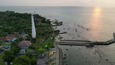 Lighthouse at sunda strait Stock Footage 237786711