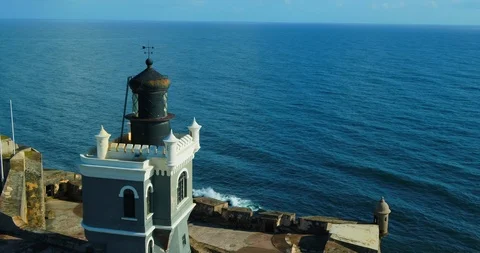 Lighthouse Sunny Day Stock Footage 91060096