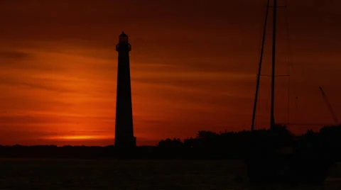 Lighthouse sunrise 1080 Stock Footage 39757028
