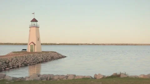 Lighthouse at Sunrise Stockbeeldmateriaal 150140591