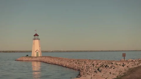 Lighthouse at Sunrise Stockbeeldmateriaal 150140779
