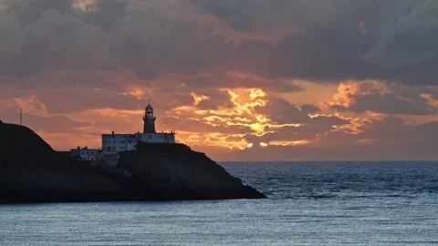 Lighthouse Sunrise Stock Footage 317773456