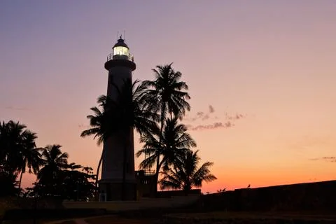 Lighthouse at sunrise Stock-Fotos