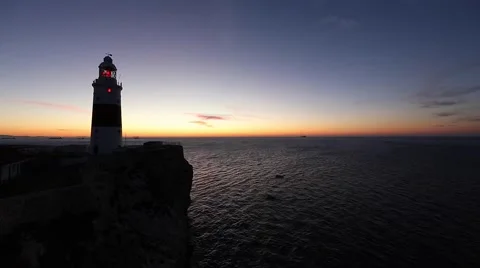 Lighthouse - Sunrise - Sunset - 2 - Pan 스톡 동영상 52954283