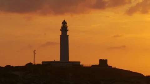 Lighthouse at Sunset Video stock 89517