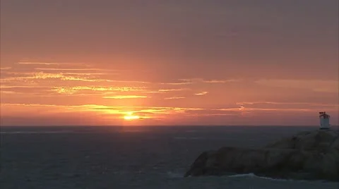 A lighthouse in sunset Stock Footage 11287811