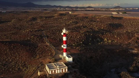 Lighthouse at the sunset Stock Footage 111435013