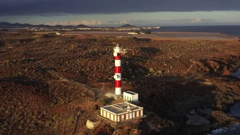 Lighthouse at the sunset Stock Footage 111435492