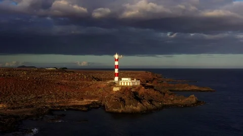 Lighthouse at the sunset Stock Footage 111435833