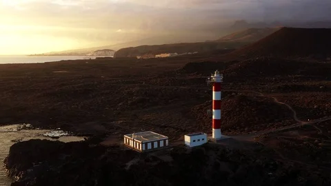 Lighthouse at the sunset Stock Footage 111437245