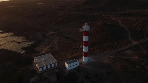 Lighthouse at the sunset Stock Footage 111437739