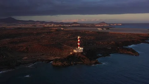 Lighthouse at the sunset Stock Footage 111438218