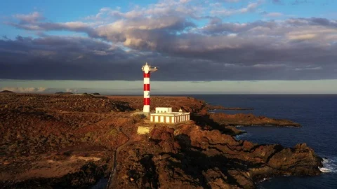 Lighthouse at the sunset Stock Footage 111474228