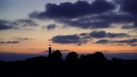 Lighthouse at sunset. Stock Footage 156285003