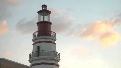 Lighthouse at sunset Stock Footage 241352723