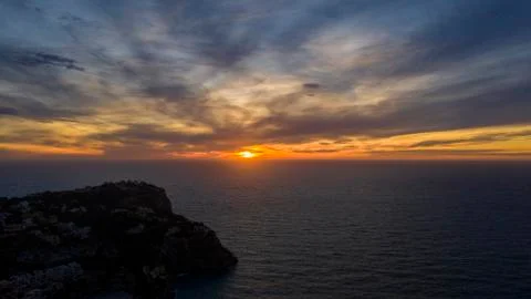 Lighthouse at sunset, Majorca, Spain Stock Photos