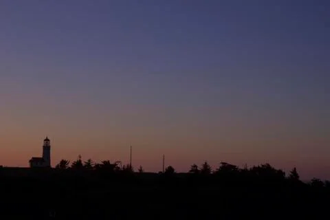 Lighthouse at Sunset Stock Photos