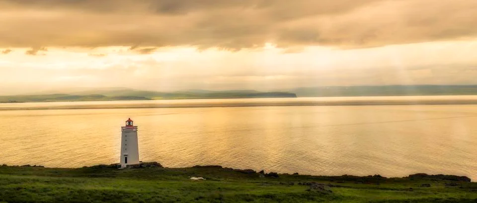 Lighthouse Sunset Stock Photos